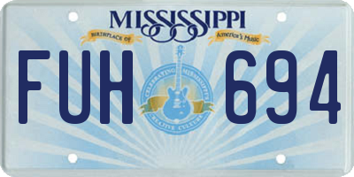 MS license plate FUH694