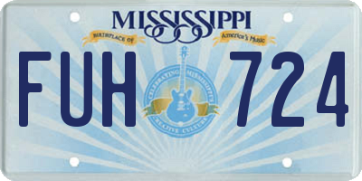 MS license plate FUH724