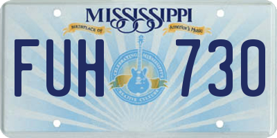 MS license plate FUH730