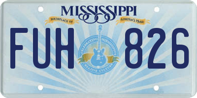 MS license plate FUH826