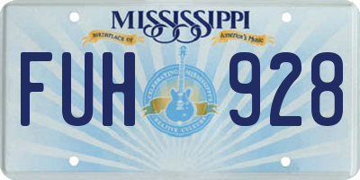 MS license plate FUH928