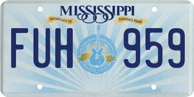 MS license plate FUH959