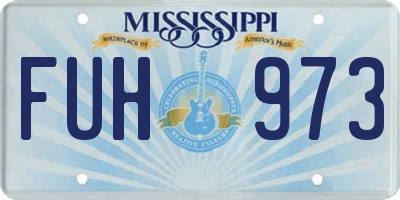 MS license plate FUH973