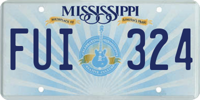 MS license plate FUI324