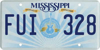 MS license plate FUI328