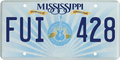 MS license plate FUI428