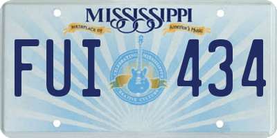 MS license plate FUI434