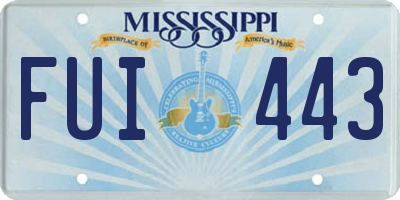 MS license plate FUI443