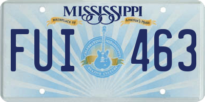 MS license plate FUI463