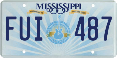 MS license plate FUI487