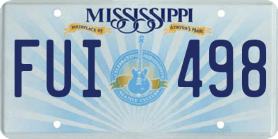 MS license plate FUI498
