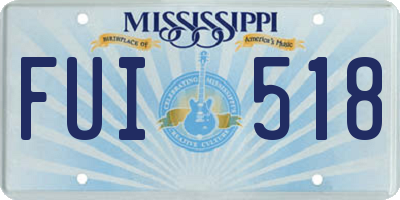 MS license plate FUI518