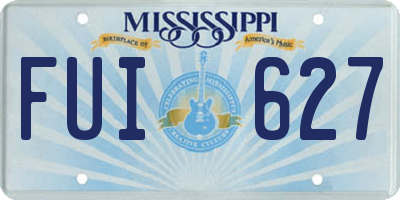 MS license plate FUI627