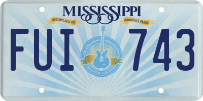 MS license plate FUI743