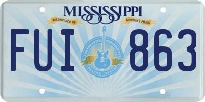 MS license plate FUI863