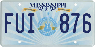 MS license plate FUI876