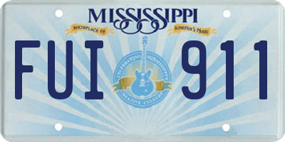 MS license plate FUI911