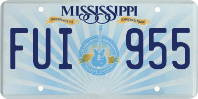 MS license plate FUI955