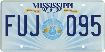 MS license plate FUJ095