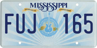 MS license plate FUJ165