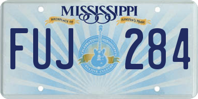 MS license plate FUJ284