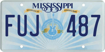 MS license plate FUJ487