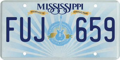 MS license plate FUJ659