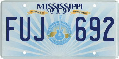 MS license plate FUJ692