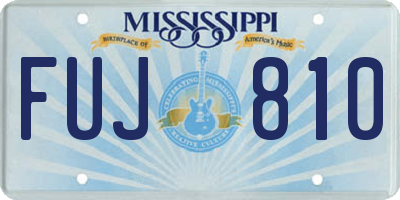 MS license plate FUJ810