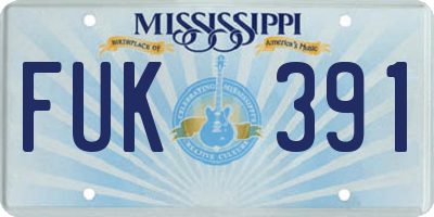 MS license plate FUK391