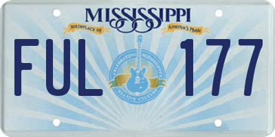 MS license plate FUL177