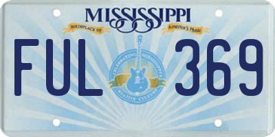 MS license plate FUL369