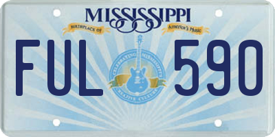 MS license plate FUL590