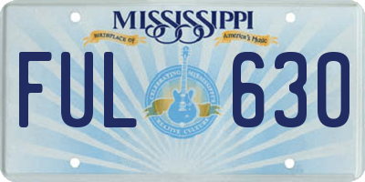 MS license plate FUL630