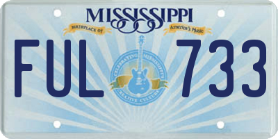 MS license plate FUL733