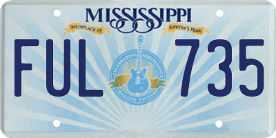 MS license plate FUL735