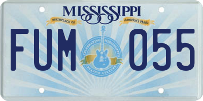 MS license plate FUM055