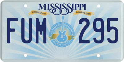MS license plate FUM295