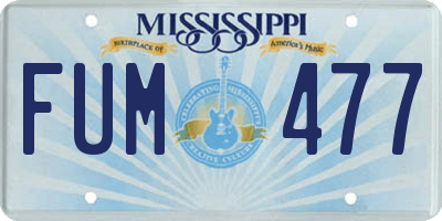 MS license plate FUM477