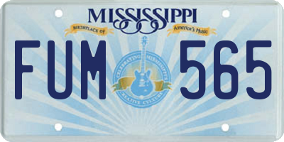 MS license plate FUM565