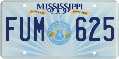 MS license plate FUM625