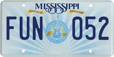 MS license plate FUN052