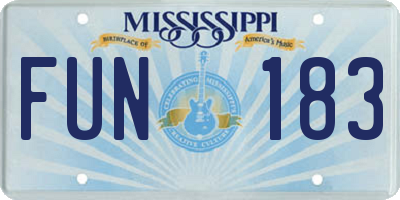 MS license plate FUN183