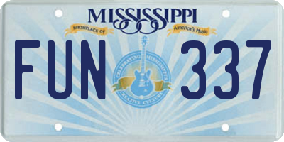 MS license plate FUN337