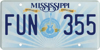 MS license plate FUN355