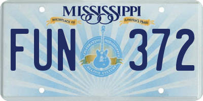 MS license plate FUN372