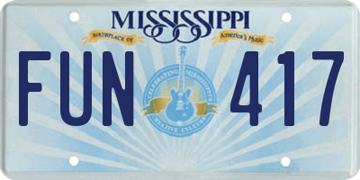 MS license plate FUN417