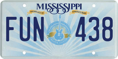 MS license plate FUN438