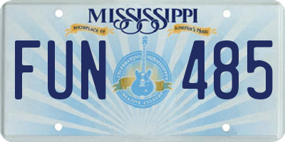 MS license plate FUN485