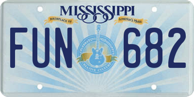 MS license plate FUN682